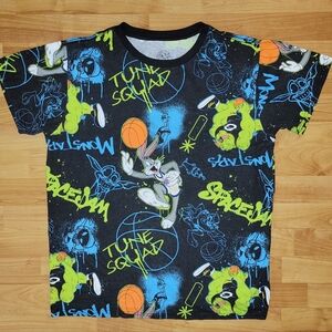 Space Jam Looney Tunes AOP Graphic Tune Squad, Large Tall/XL T-Shirt